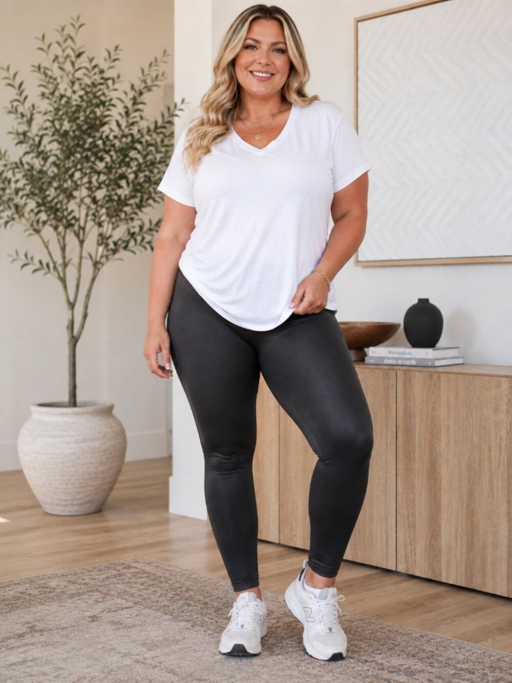 New Balance Women’s Black Cropped Athletic Leggings 2X 25” Inseam
